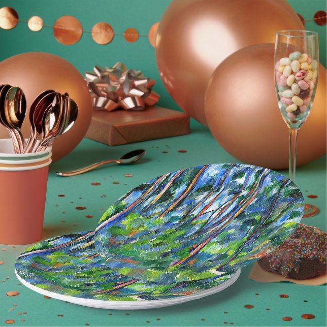 Cezanne - In the Woods Paper Plates (Multi)