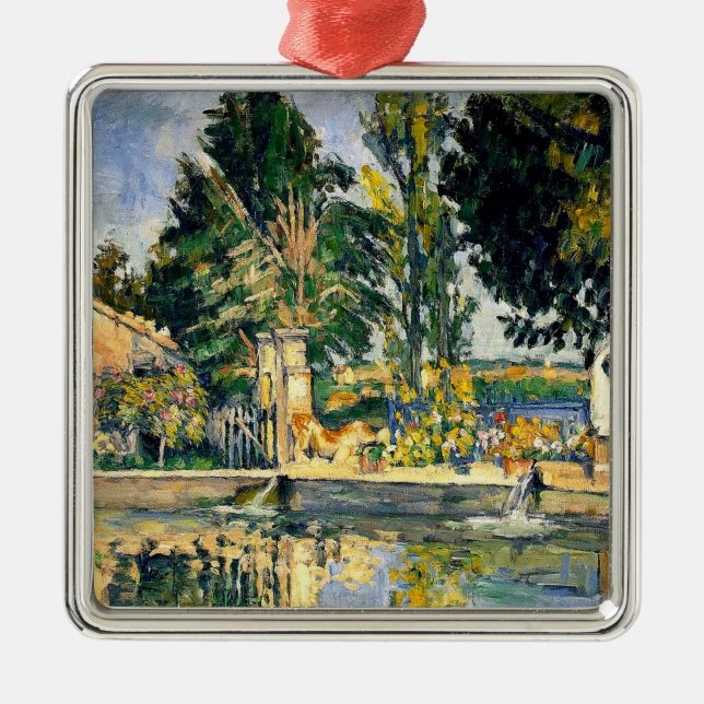 Cezanne - Jas de Bouffan, 1876, famous painting, Metal Ornament (Front)