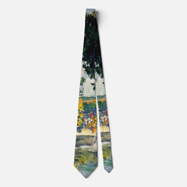 Cezanne - Jas de Bouffan, 1876, famous painting, Neck Tie (Front)