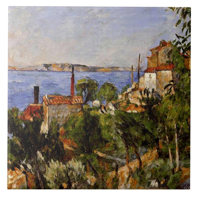 Cezanne - Landscape, Study after Nature Ceramic Tile (Front)