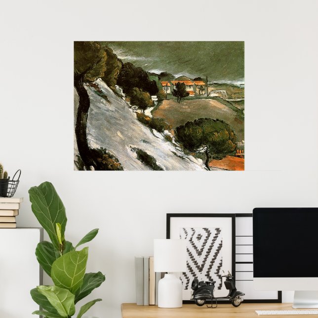 Cezanne - L'Estaque Melting Snow Poster (Home Office)