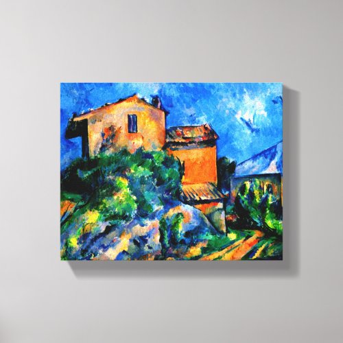 Cezanne _ Maison Maria with a View of Chateau Noir Canvas Print