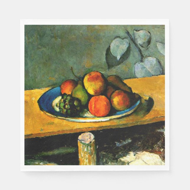 Cezanne - Peaches, Pears and Grapes Napkins (Front)
