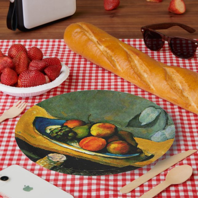 Cezanne - Peaches, Pears and Grapes Paper Plates (Picnic)