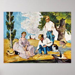 Cezanne - Picnic on a Riverbank Poster