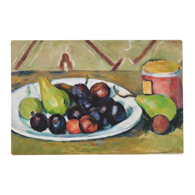 Cezanne - Plate with Fruit and Pot of Preserves Placemat (Front)