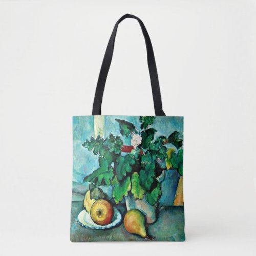 Cezanne _ Pot of Primroses and Fruit Tote Bag