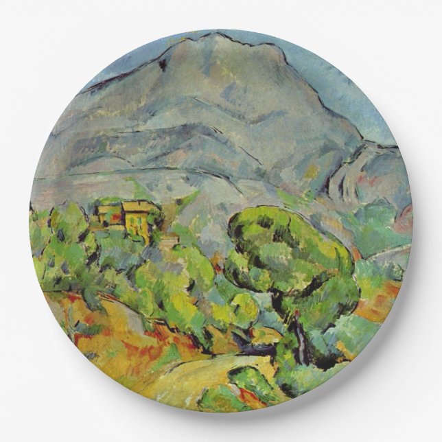 Cezanne - Road near Mont Sainte-Victoire Paper Plates (Front)