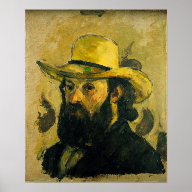 Cézanne - Self-Portrait in a Straw Hat Poster (Front)