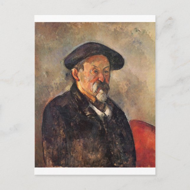 Cezanne - Self portrait with Barett Postcard (Front)