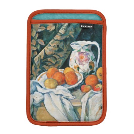 Cezanne Still Life Curtain,flowered Pitcher,fruit Sleeve For Ipad Mini