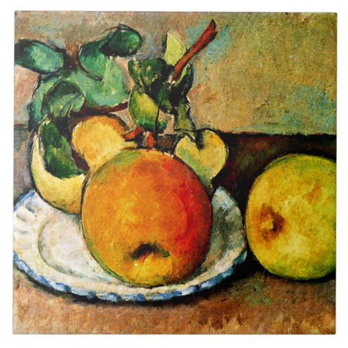 Cezanne _ Still Life with Apples and Pears Ceramic Tile