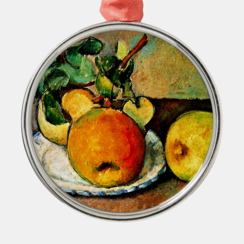Cezanne _ Still Life with Apples and Pears Metal Ornament