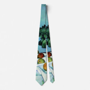 Cezanne - Still Life with Apples and Primroses Neck Tie