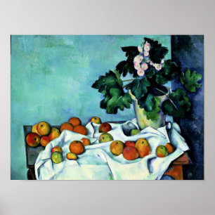 Cezanne - Still Life with Apples and Primroses Poster