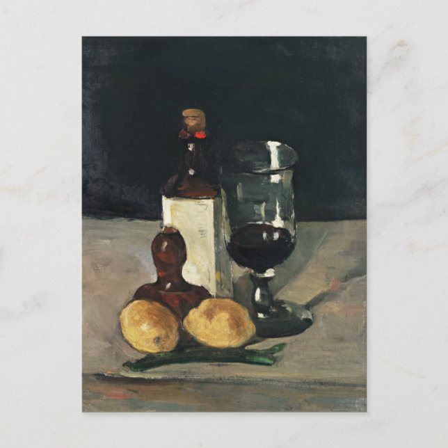 Cezanne - Still Life with Bottle, Glass, Lemons Postcard (Front)