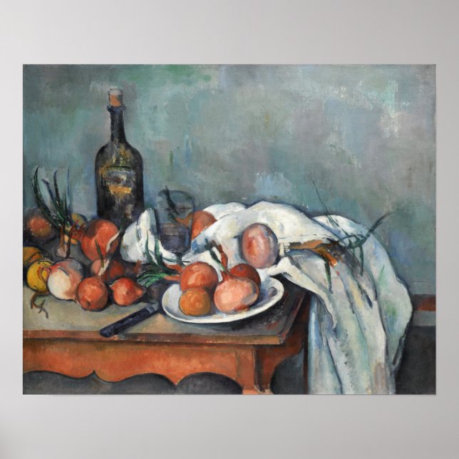 Cézanne - Still Life With Onions Poster (Front)
