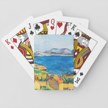 Cezanne:the Bay Of Marseille  Seen From L’estaque Playing Cards by colorfulworld at Zazzle