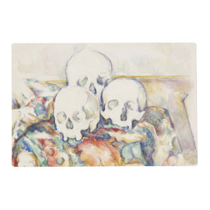 Cezanne The Three Skulls Vintage Art Poster Print Placemat