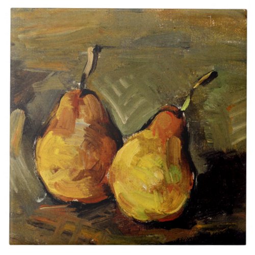 Cezanne _ Two Pears Ceramic Tile