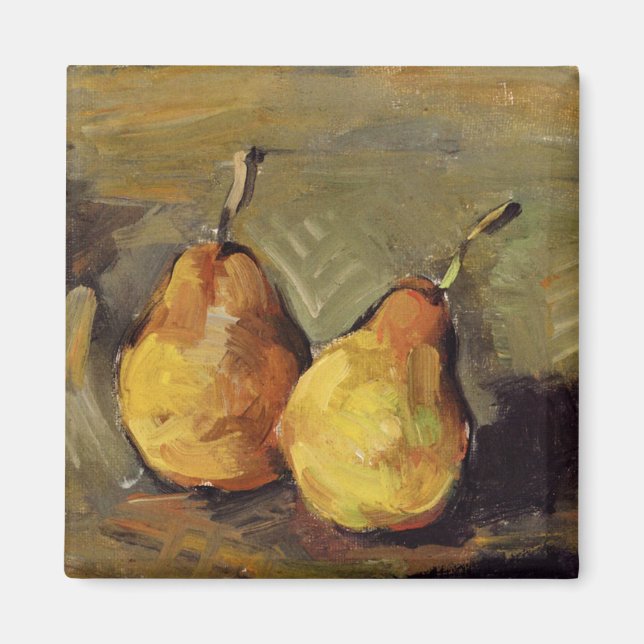 Cezanne - Two Pears, famous painting, Magnet (Front)