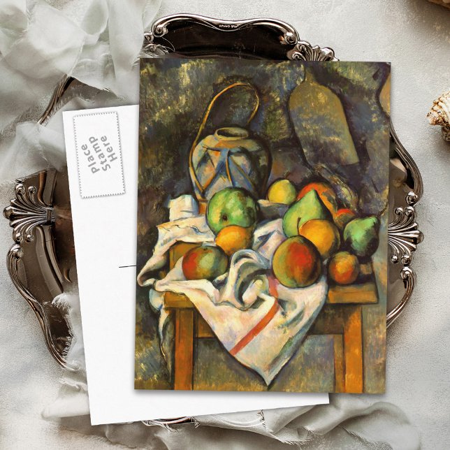 Cezanne Vase Paille Vintage Art Postcard (Creator Uploaded)