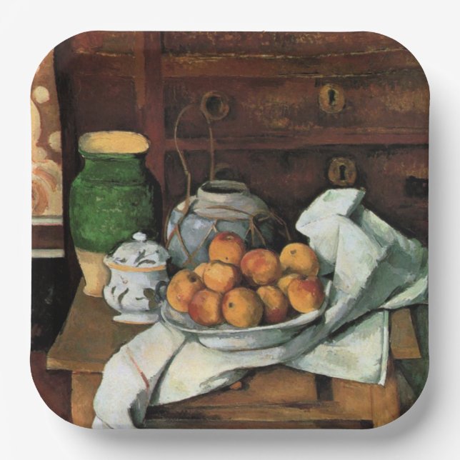 Cezanne - Vessels, Fruit and Cloth Paper Plates (Front)