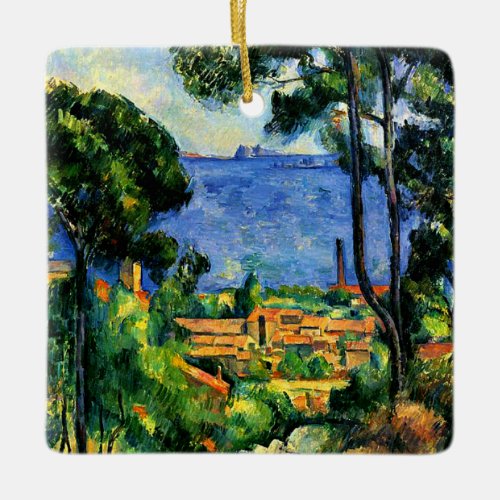 Cezanne _ View of lEstaque Ceramic Ornament