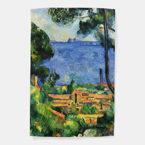 Cezanne _ View of lEstaque Garden Flag