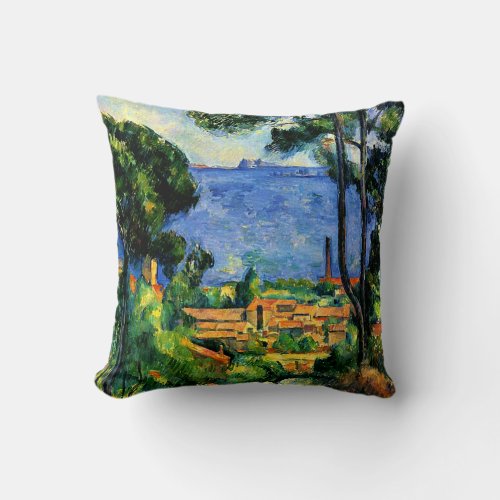 Cezanne _ View of lEstaque Throw Pillow