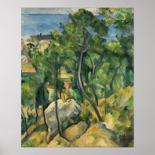 Cézanne - View On The Sea At L'Estaque Poster (Front)