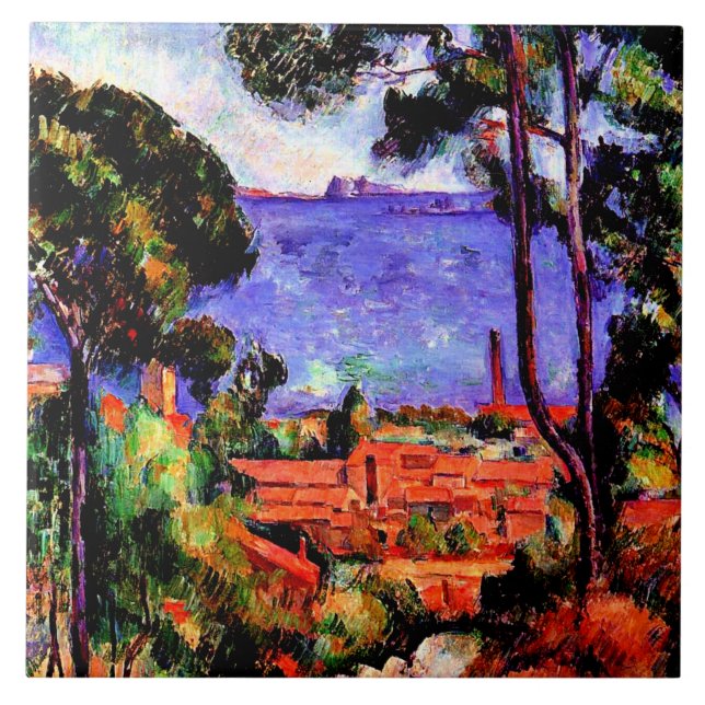 Cezanne - View through the Trees Ceramic Tile (Front)