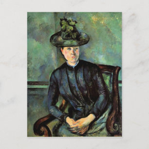 Cezanne - Woman in a Green Hat Postcard