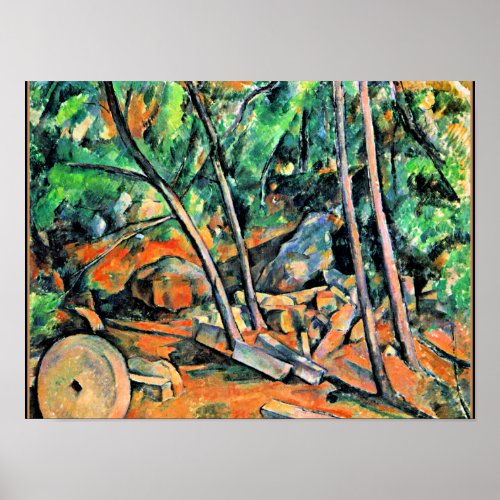 Cezanne _ Woods with Millstone Poster