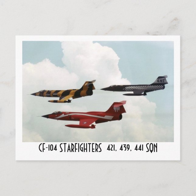 CF-104 STARFIGHTER POSTCARD (Front)