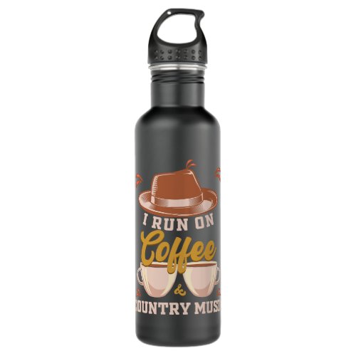 CF Coffee Drinker Cafephile Cowboy Country Song Fa Stainless Steel Water Bottle
