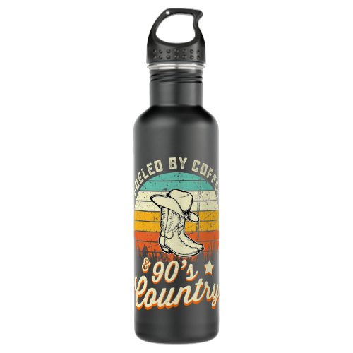 CF Coffee Fueled By Coffee and 90s Country Funny V Stainless Steel Water Bottle