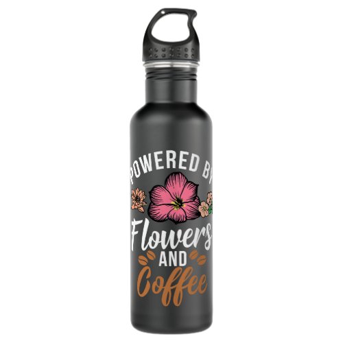 CF Coffee Powered by Flowers and Coffee Floral Bot Stainless Steel Water Bottle