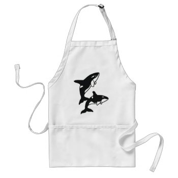Cf- Leaping Killer Whales Apron by inspirationrocks at Zazzle