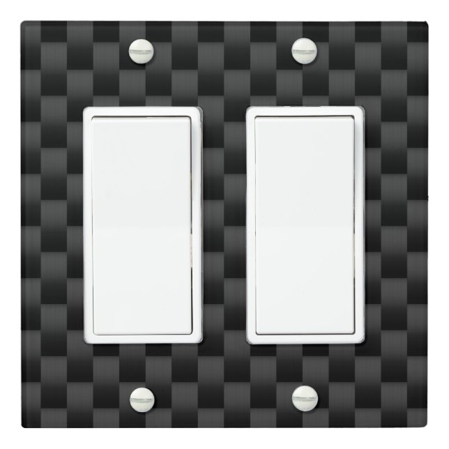 CF (XT1-Var1-Drk) Double Rocker Light Switch Cover (In Situ)