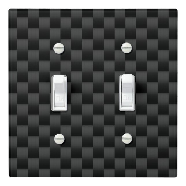 CF (XT1-Var1-Drk) Double Toggle Light Switch Cover (In Situ)