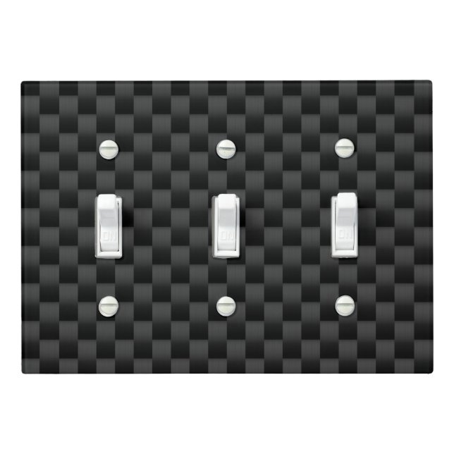 CF (XT1-Var1-Drk) Triple Toggle Light Switch Cover (In Situ)