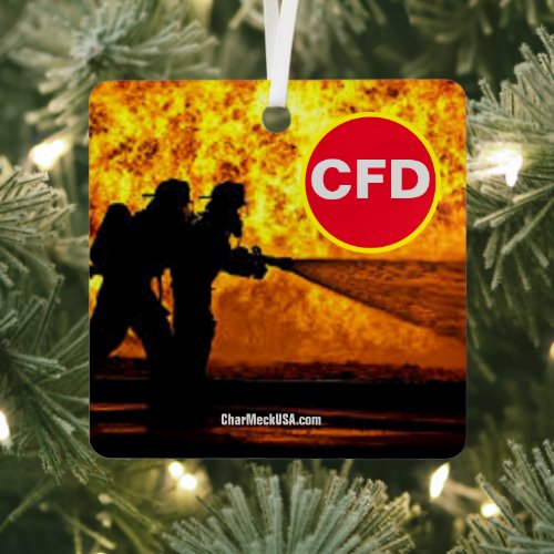 CFD Flames Metal Ornament