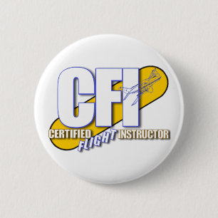 CFI LOGO - CERTIFIED FLIGHT INSTRUCTOR BUTTON
