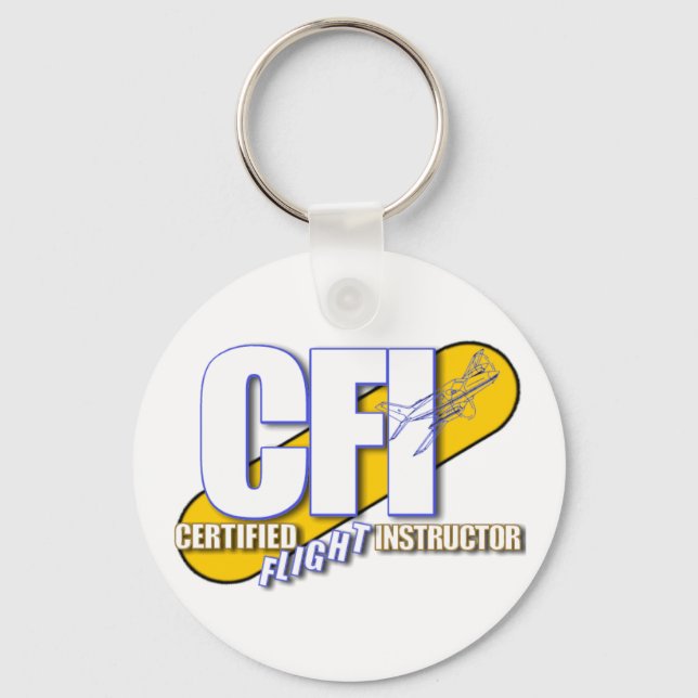 CFI LOGO - CERTIFIED FLIGHT INSTRUCTOR KEYCHAIN (Front)