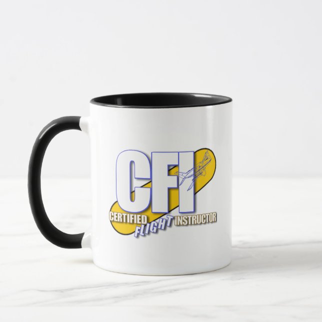 CFI LOGO - CERTIFIED FLIGHT INSTRUCTOR MUG (Left)
