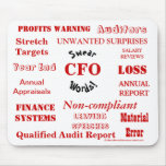 CFO Swear Words Annoying Funny Joke Mouse Pad