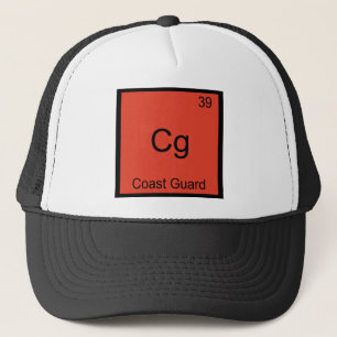 Cg - Coast Guard Military Chemistry Element Symbol Trucker Hat