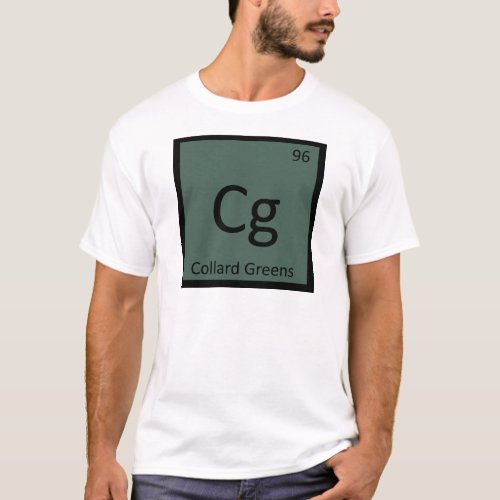 Cg _ Collard Greens Vegetable Chemistry Symbol T_Shirt