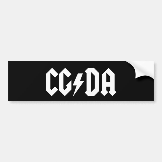 CG/DA case/bumper sticker (Front)
